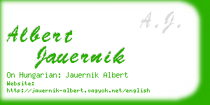 albert jauernik business card